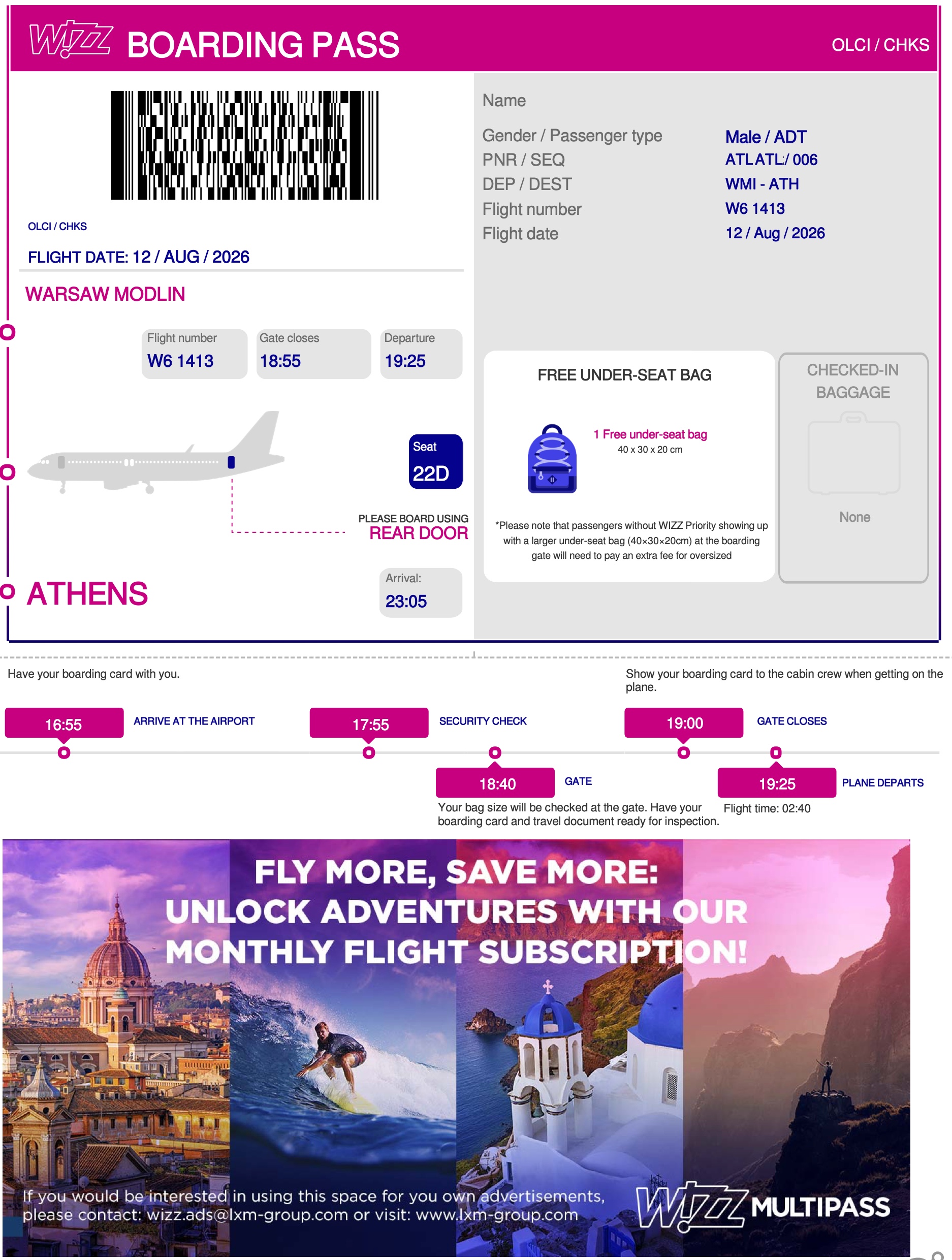 wizz air iekāpšanas kartes paraugs